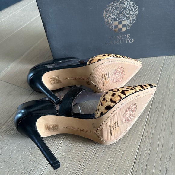 NEW - Vince Camuto Carlotte calf hair leopard print heels - Picture 12 of 12